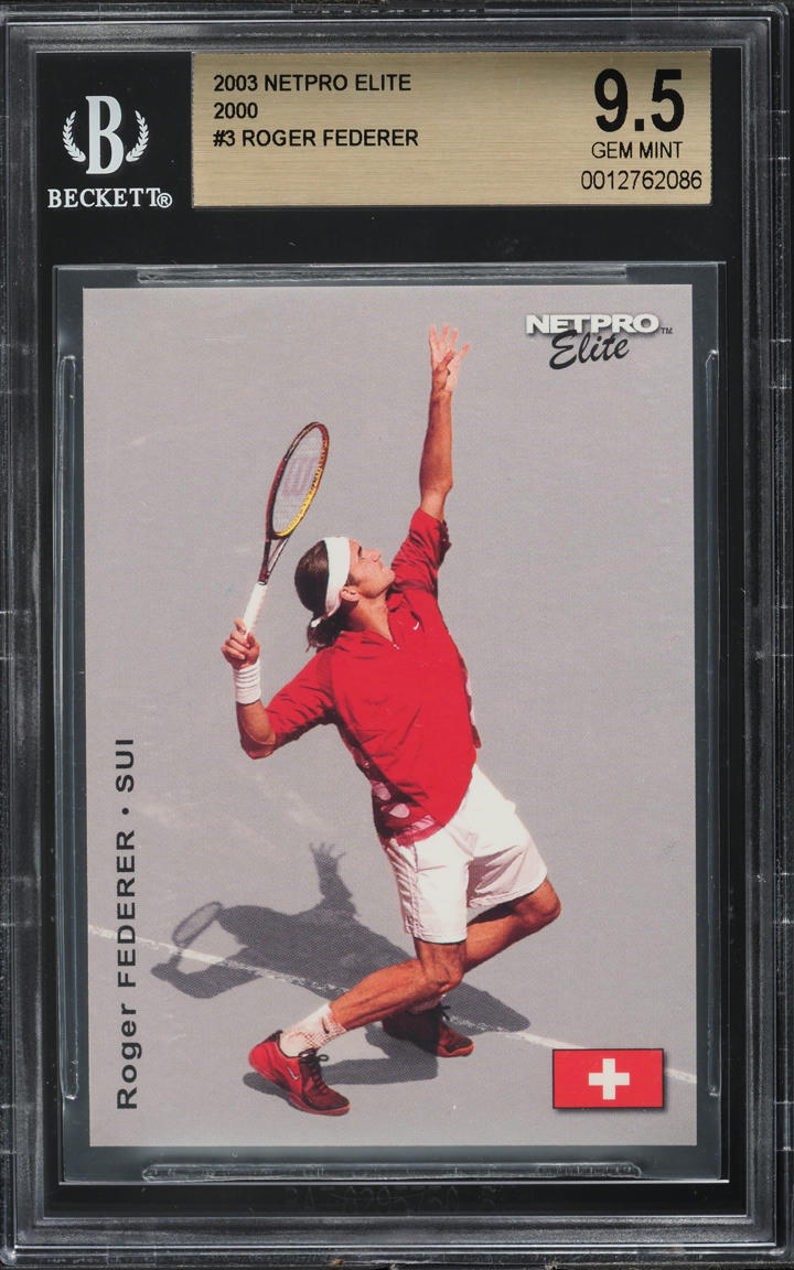 2003 Netpro Elite Roger Federer ROOKIE /2000 #3 BGS 9.5 GEM MINT