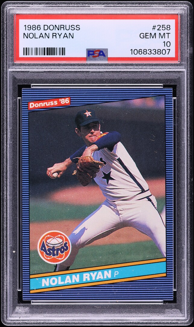 1986 Donruss Nolan Ryan #258 PSA 10 GEM MINT