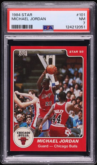 1984 Star Basketball Michael Jordan ROOKIE #101 PSA 7 NRMT