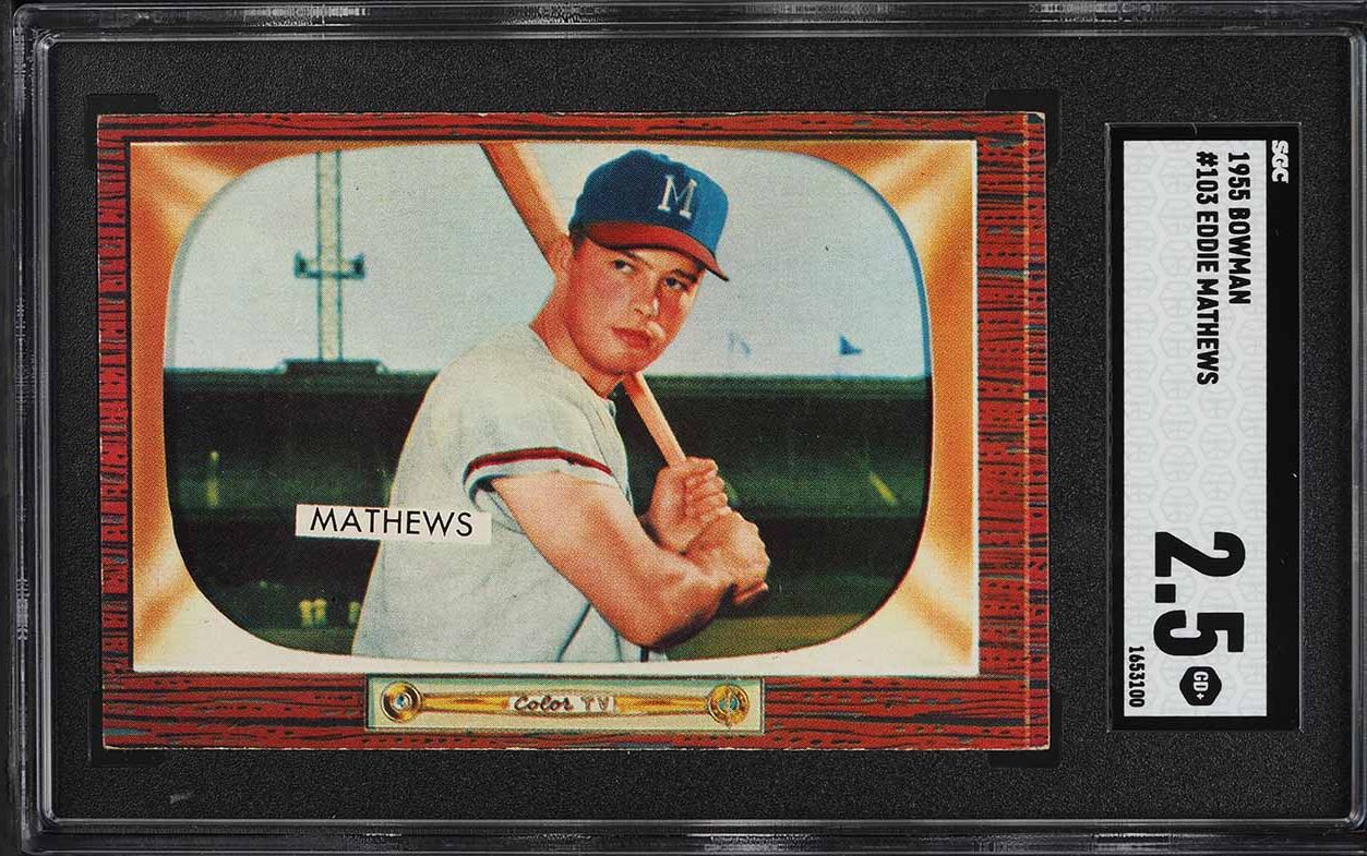1955 Bowman Eddie Mathews #103 SGC 2.5 GD+