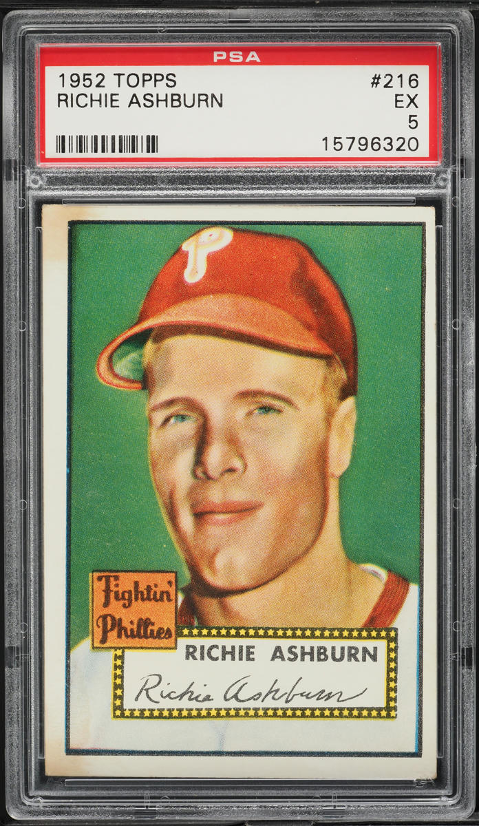 1952 Topps Richie Ashburn #216 PSA 5 EX
