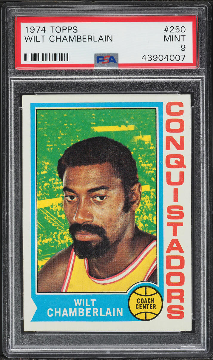 1974 Topps Basketball Wilt Chamberlain #250 PSA 9 MINT
