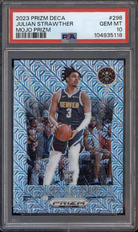 2023 Panini Prizm Deca Mojo Prizm #298 Julian Strawther /25 PSA 10