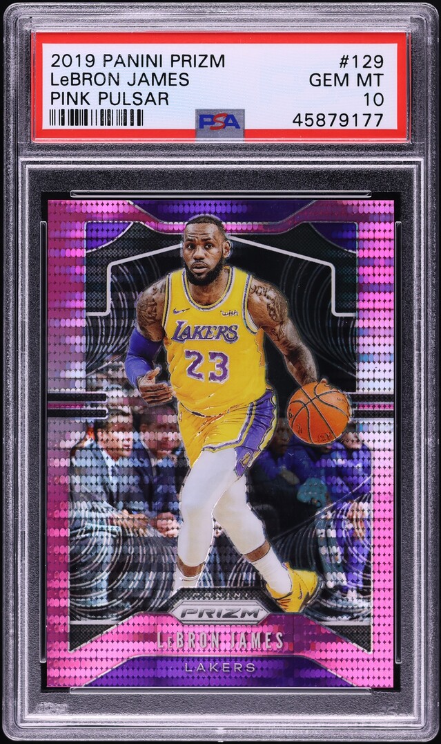 2019 Panini Prizm Pink Pulsar LeBron James /42 #129 PSA 10 GEM MINT