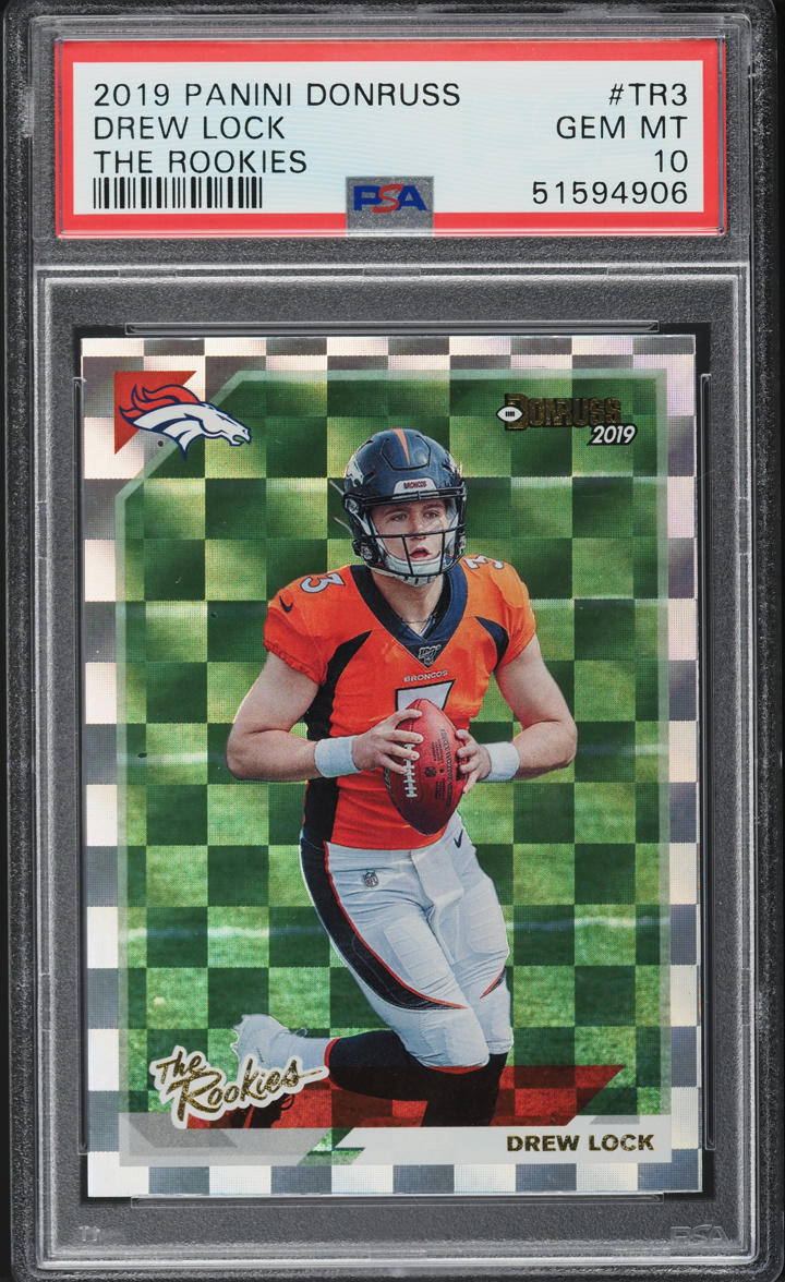 2019 Donruss The Rookies Drew Lock ROOKIE #TR-3 PSA 10 GEM MINT