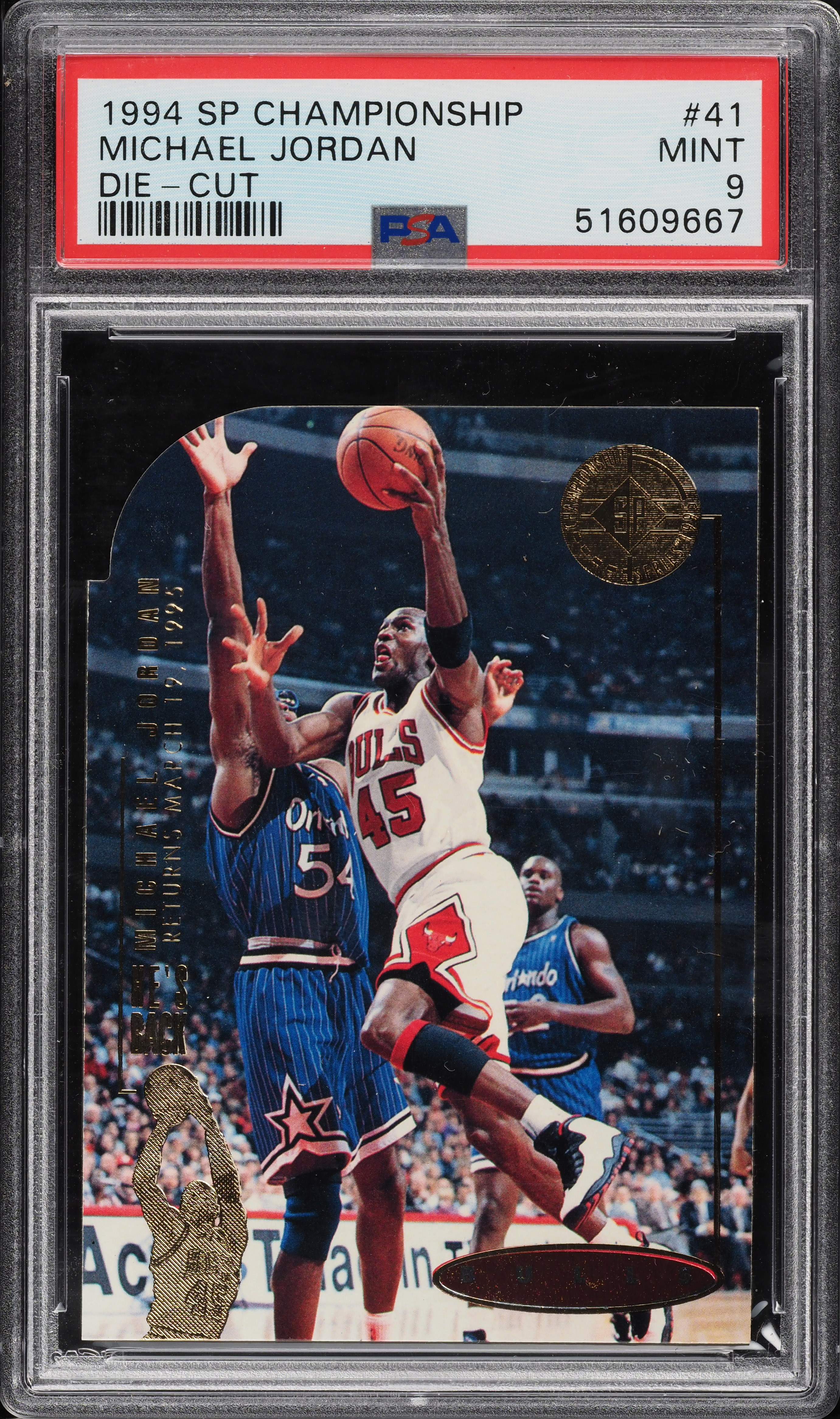 1994 SP Championship Die-Cut Michael Jordan #41 PSA 9 MINT