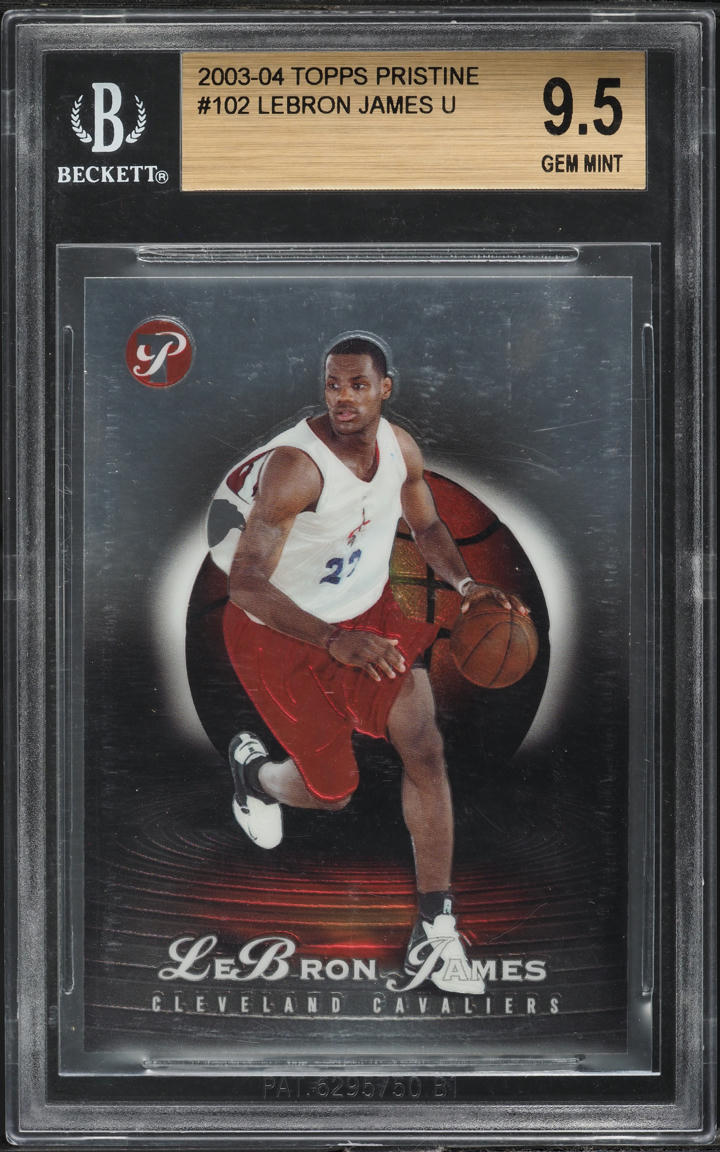 2003 Topps Pristine LeBron James ROOKIE /999 #102 BGS 9.5 GEM MINT