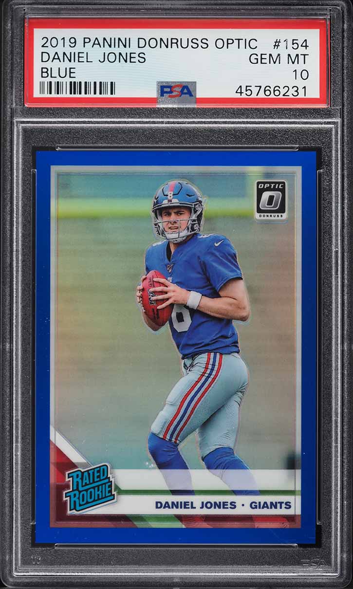 2019 Donruss Optic Blue Daniel Jones ROOKIE /150 #154 PSA 10 GEM MINT
