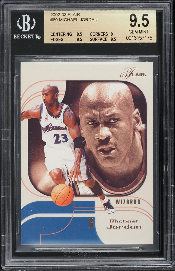 2002 Flair Basketball Michael Jordan #69 BGS 9.5 GEM MINT