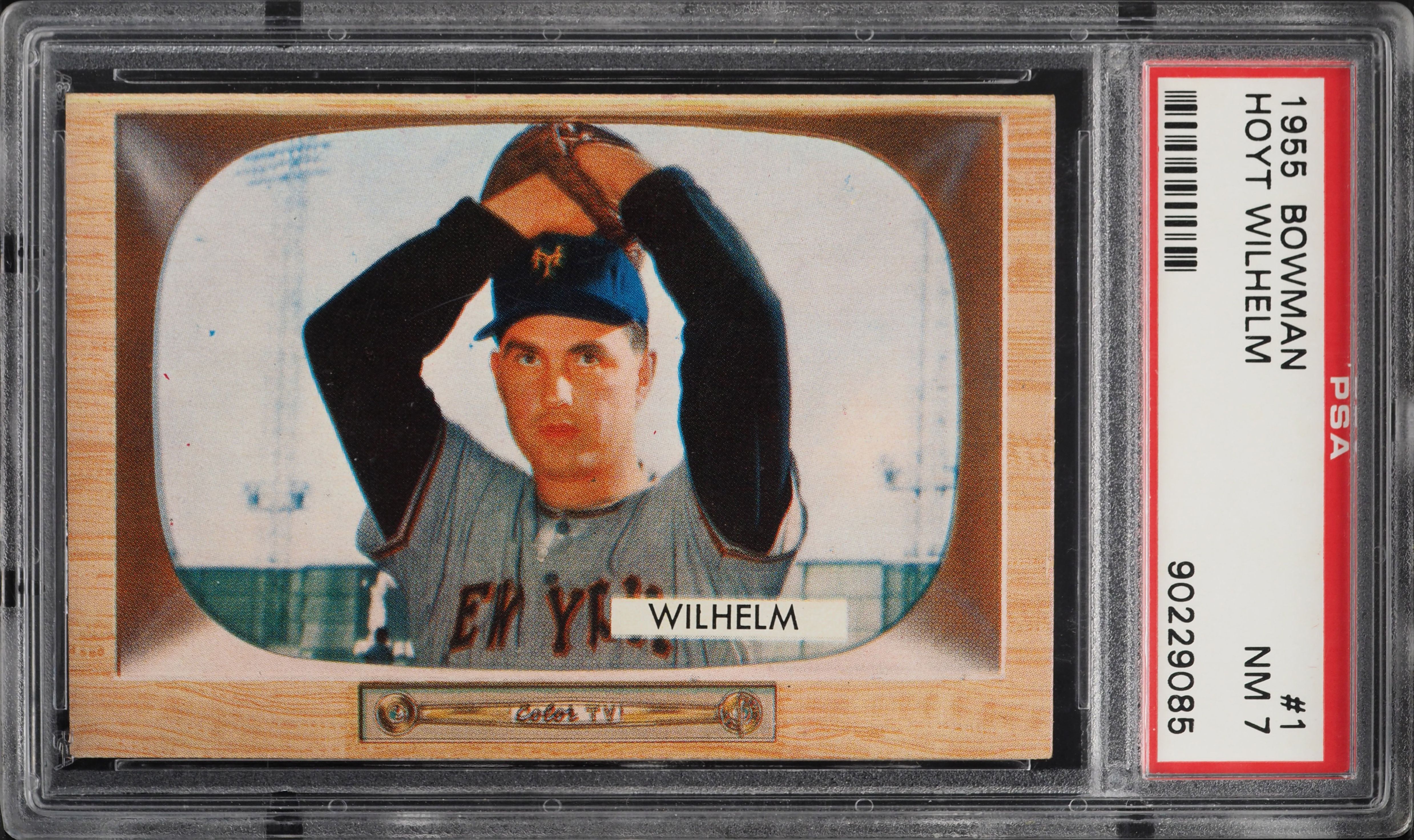 1955 Bowman Hoyt Wilhelm #1 PSA 7 NRMT