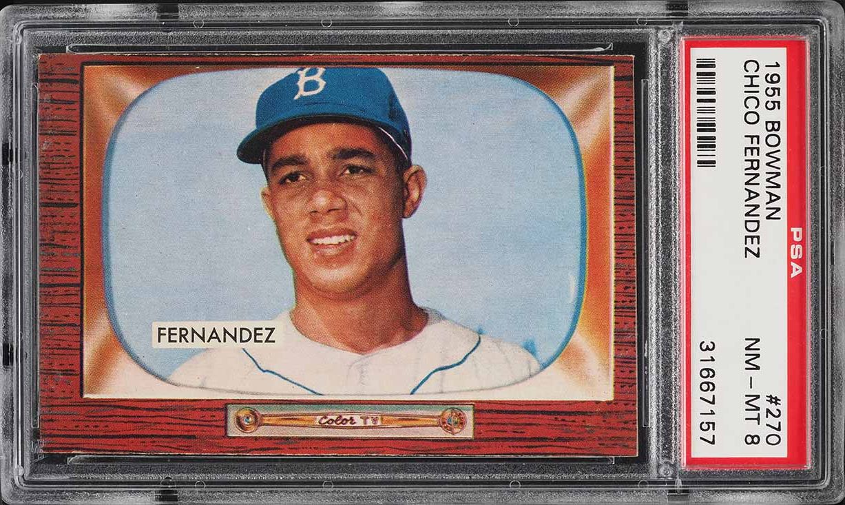 1955 Bowman Chico Fernandez #270 PSA 8 NM-MT