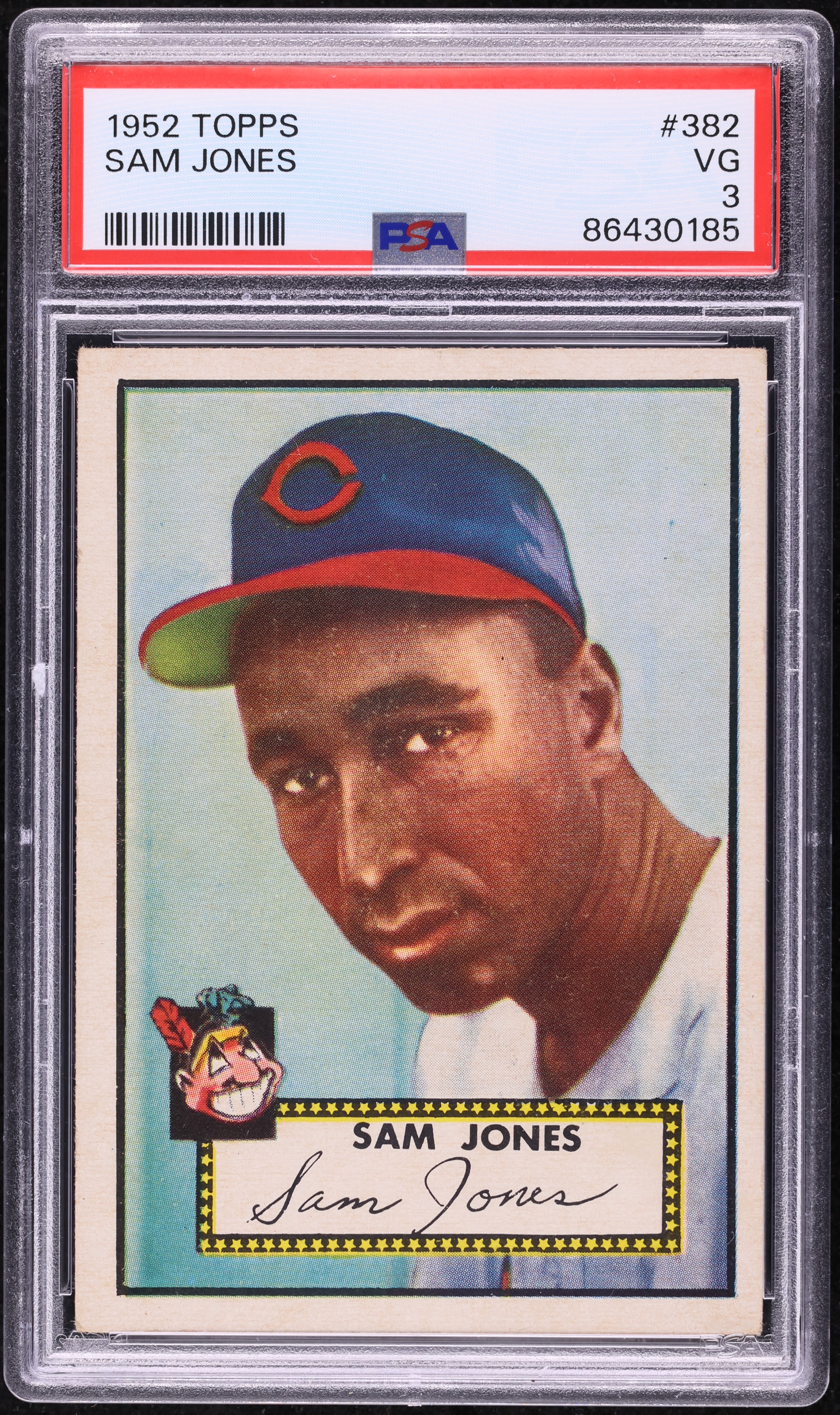 1952 Topps Sam Jones ROOKIE #382 PSA 3 VG