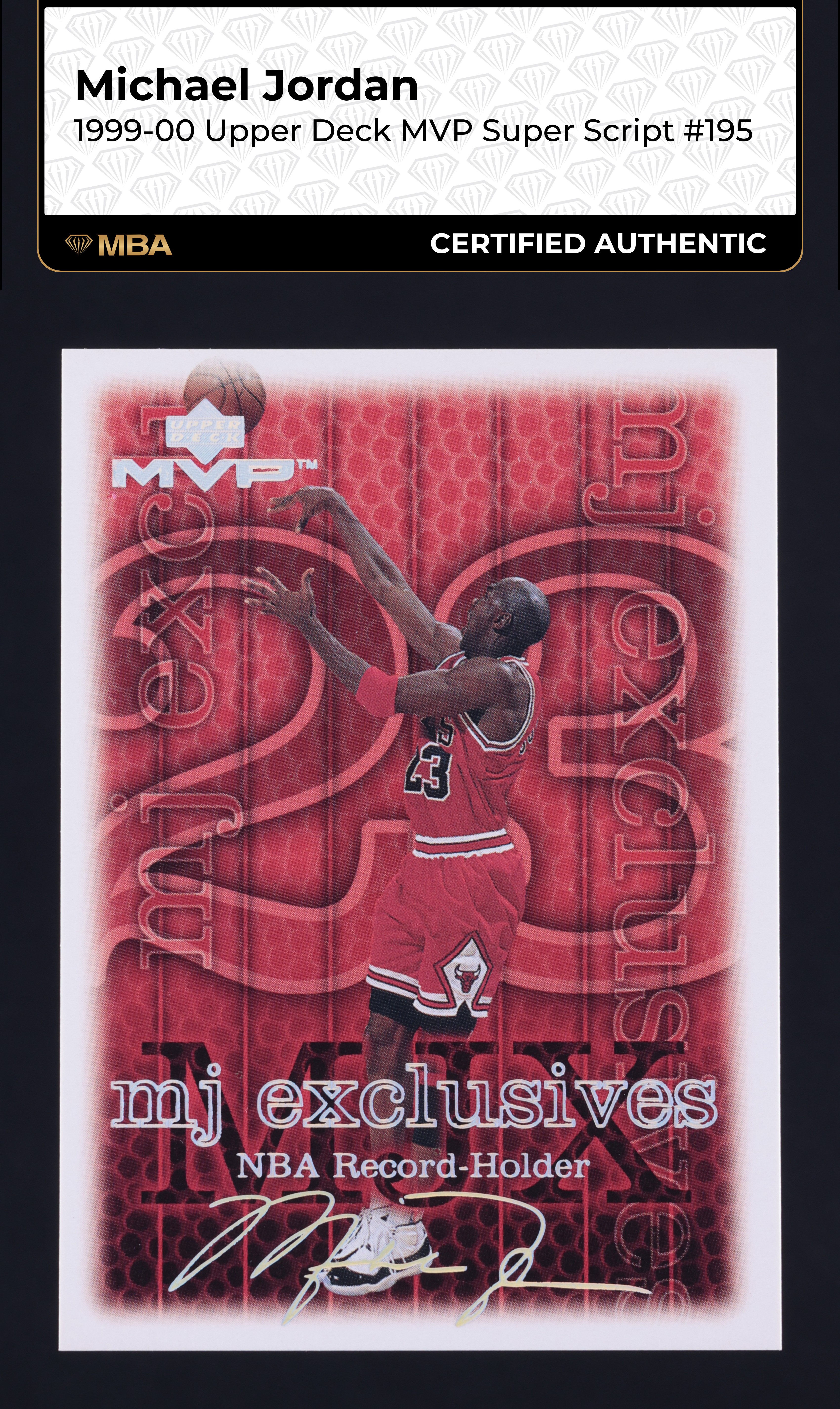 Michael Jordan 1999 Upper Deck MVP #201 Super Script /25 Price 