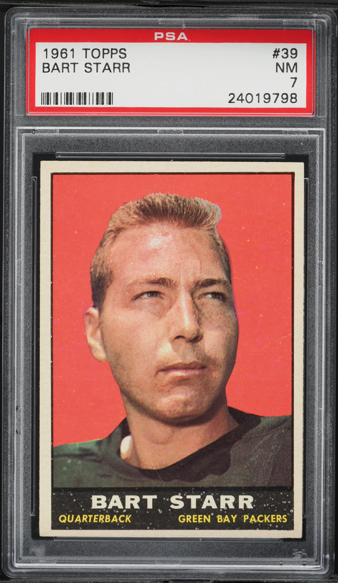 1961 Topps Football Bart Starr #39 PSA 7 NRMT