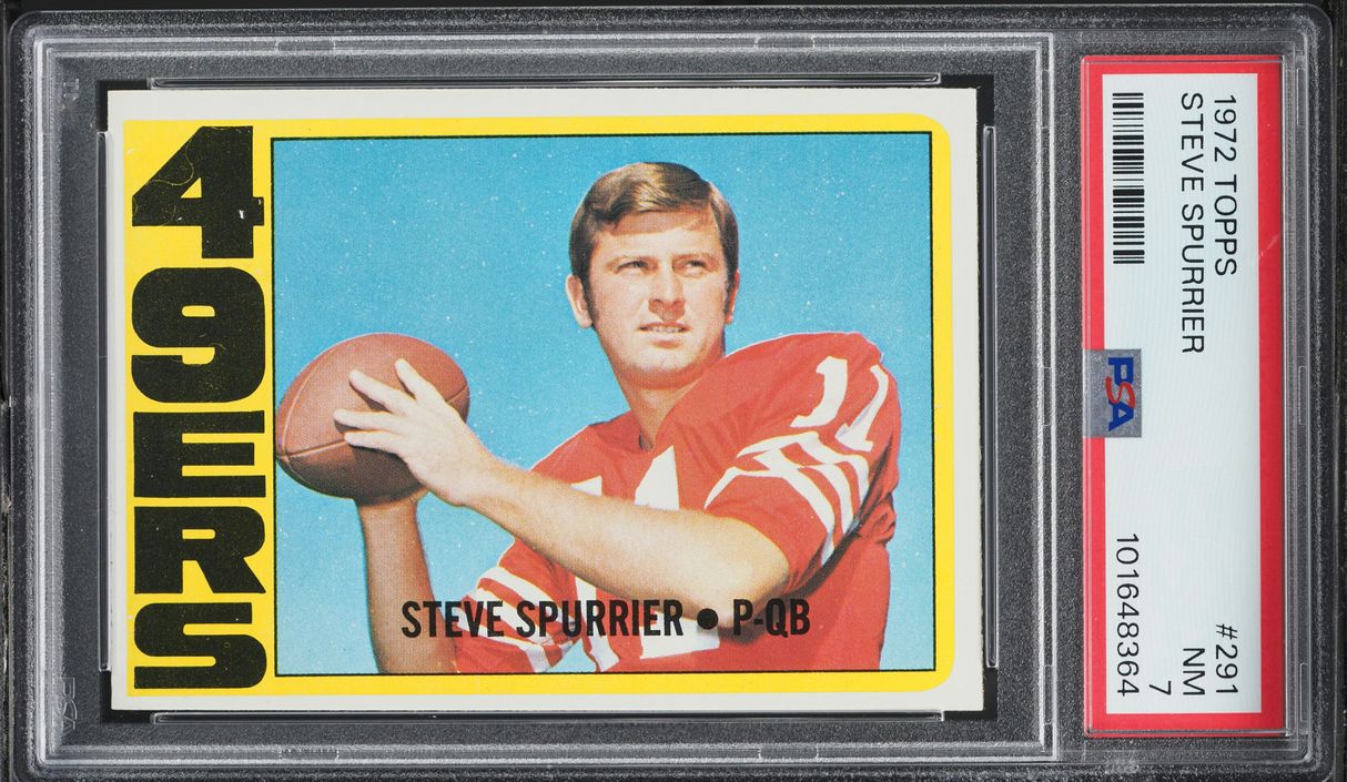 1972 Topps Football Steve Spurrier ROOKIE #291 PSA 7 NRMT