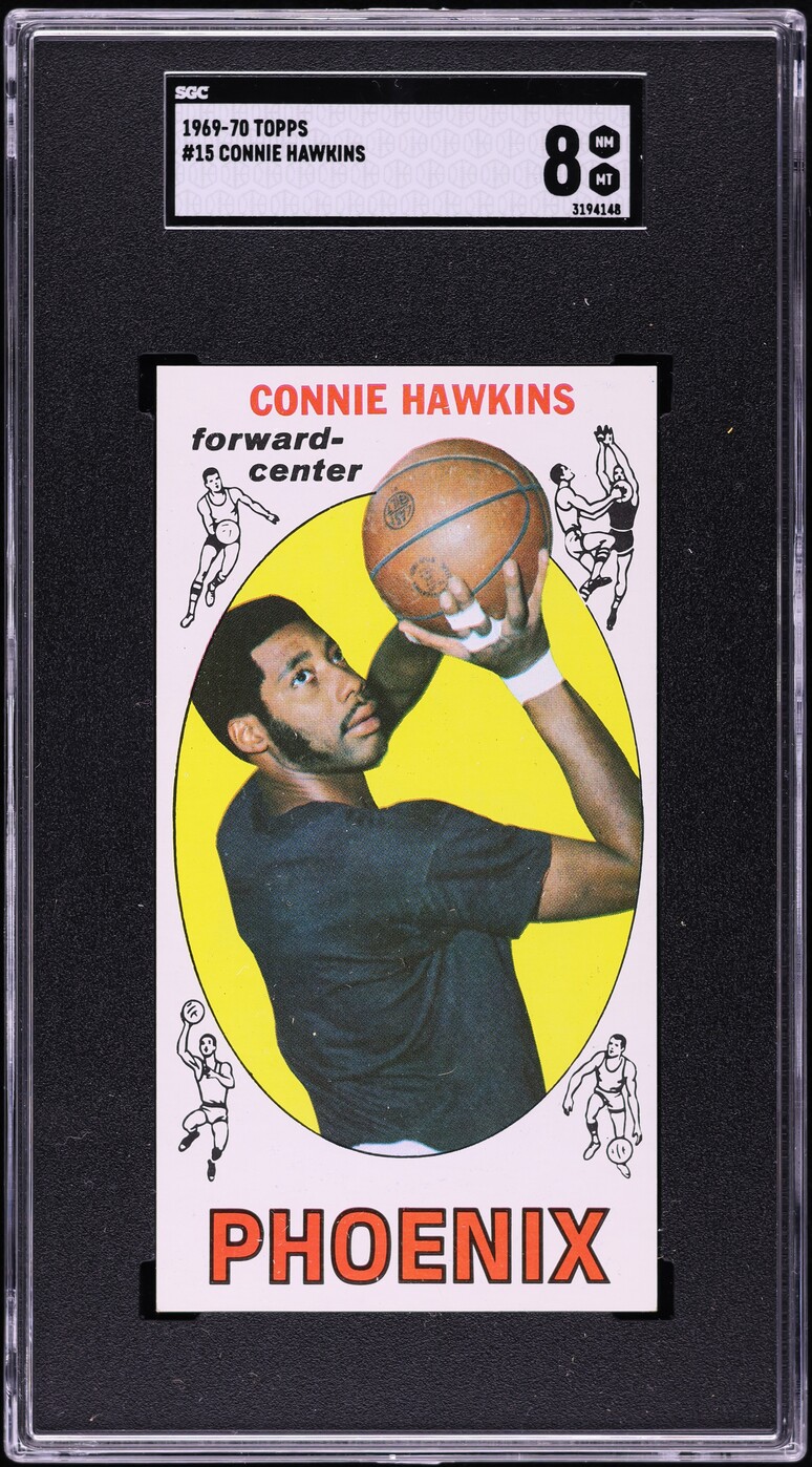 1969 Topps Basketball Connie Hawkins ROOKIE #15 SGC 8 NM-MT