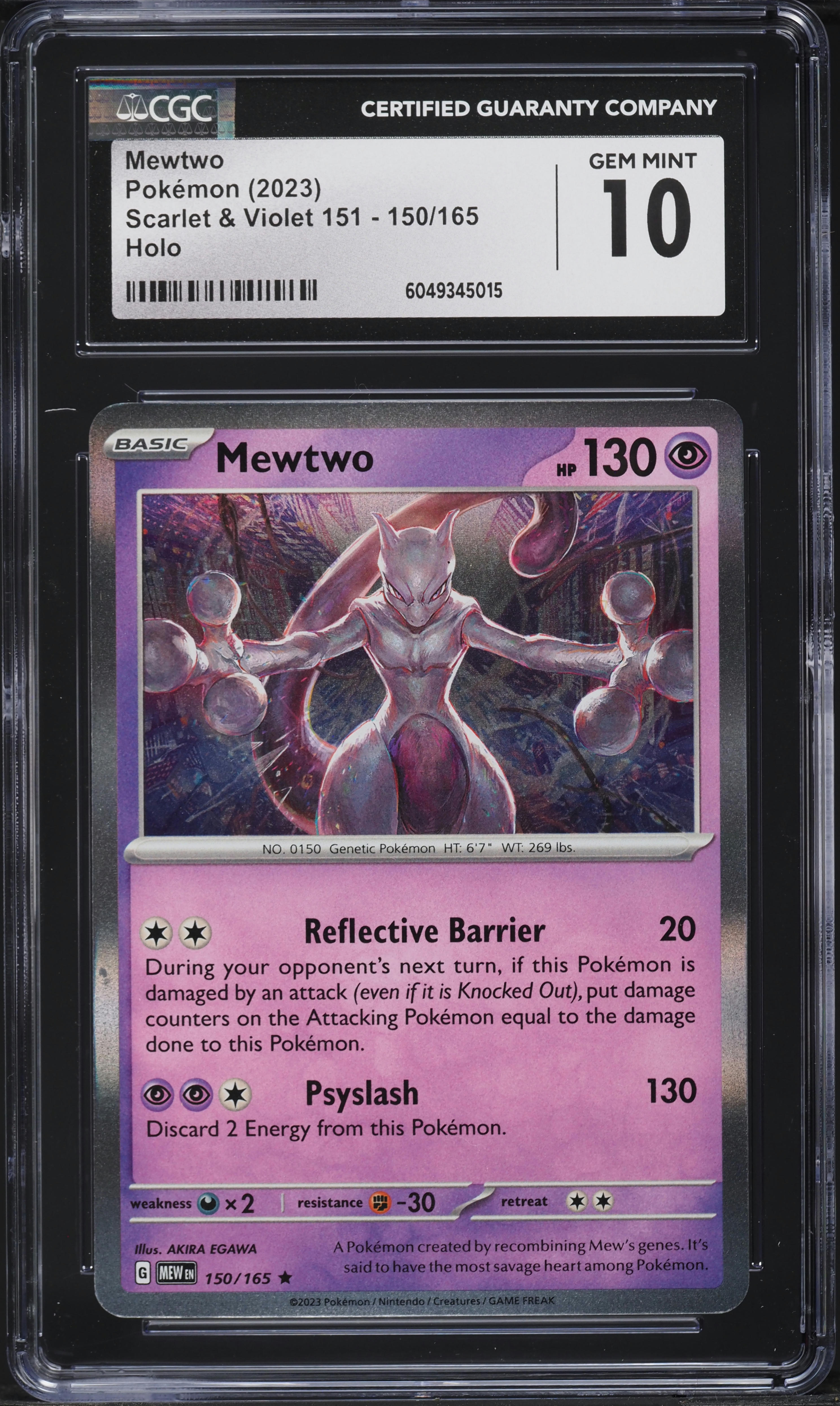 2023 Pokemon Scarlet & Violet 151 Holo Mewtwo #150 CGC 10 GEM MINT