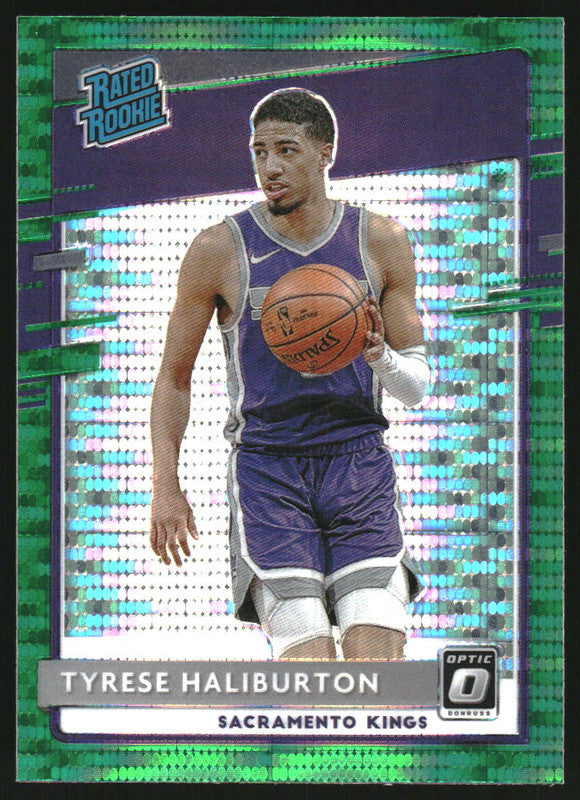 2020-21 Panini Donruss Optic Green Pulsar #162 Tyrese Haliburton RC
