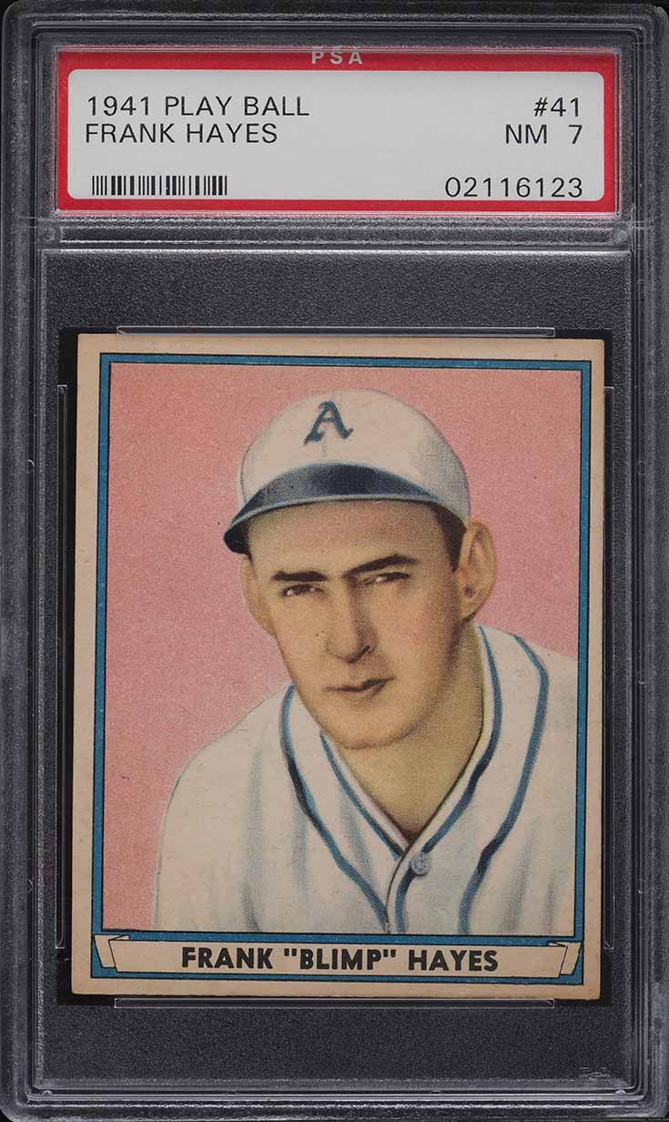 1941 Play Ball Frank Hayes #41 PSA 7 NRMT
