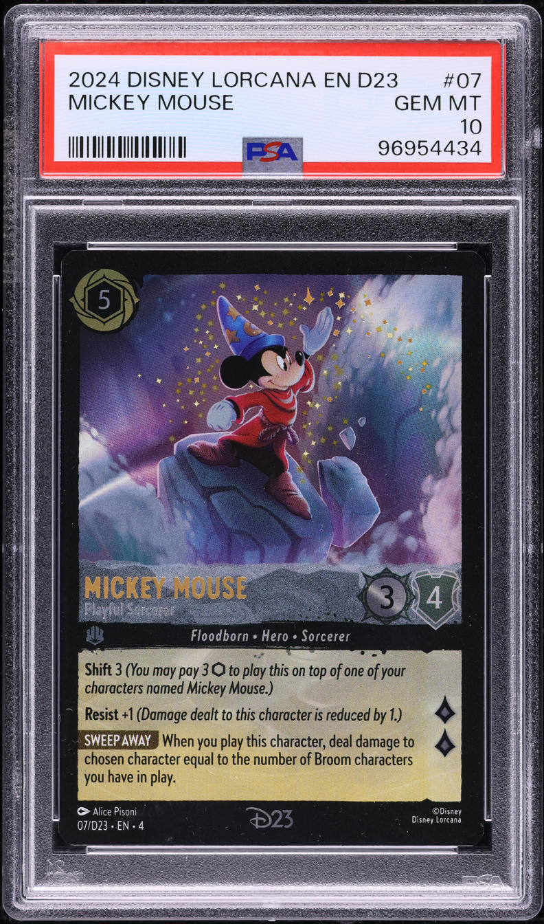 2024 Disney Lorcana D23 Expo Promo Mickey Mouse #07 PSA 10 GEM MINT