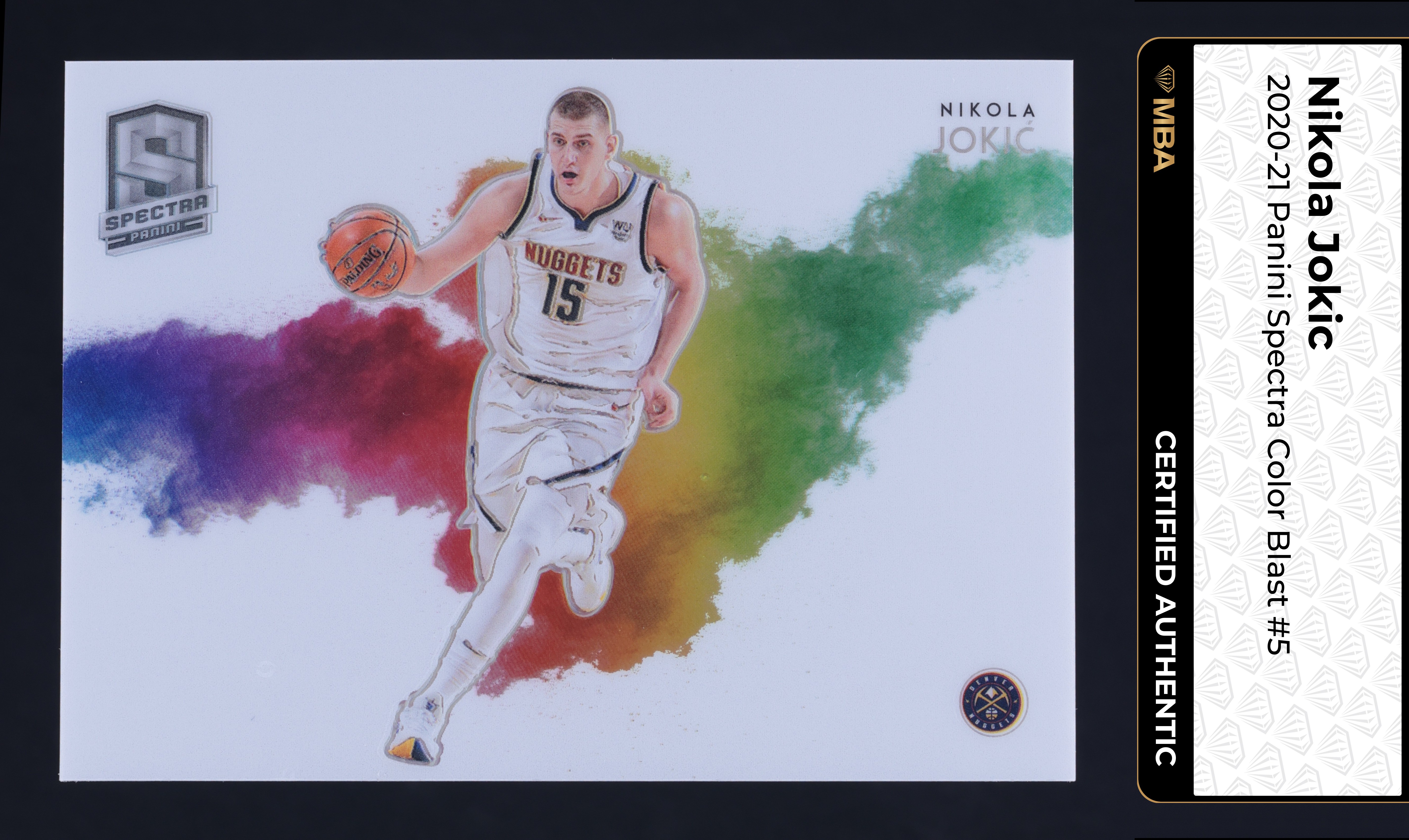 2020 Panini Spectra Color Blast Nikola Jokic #5 MBA AUTH