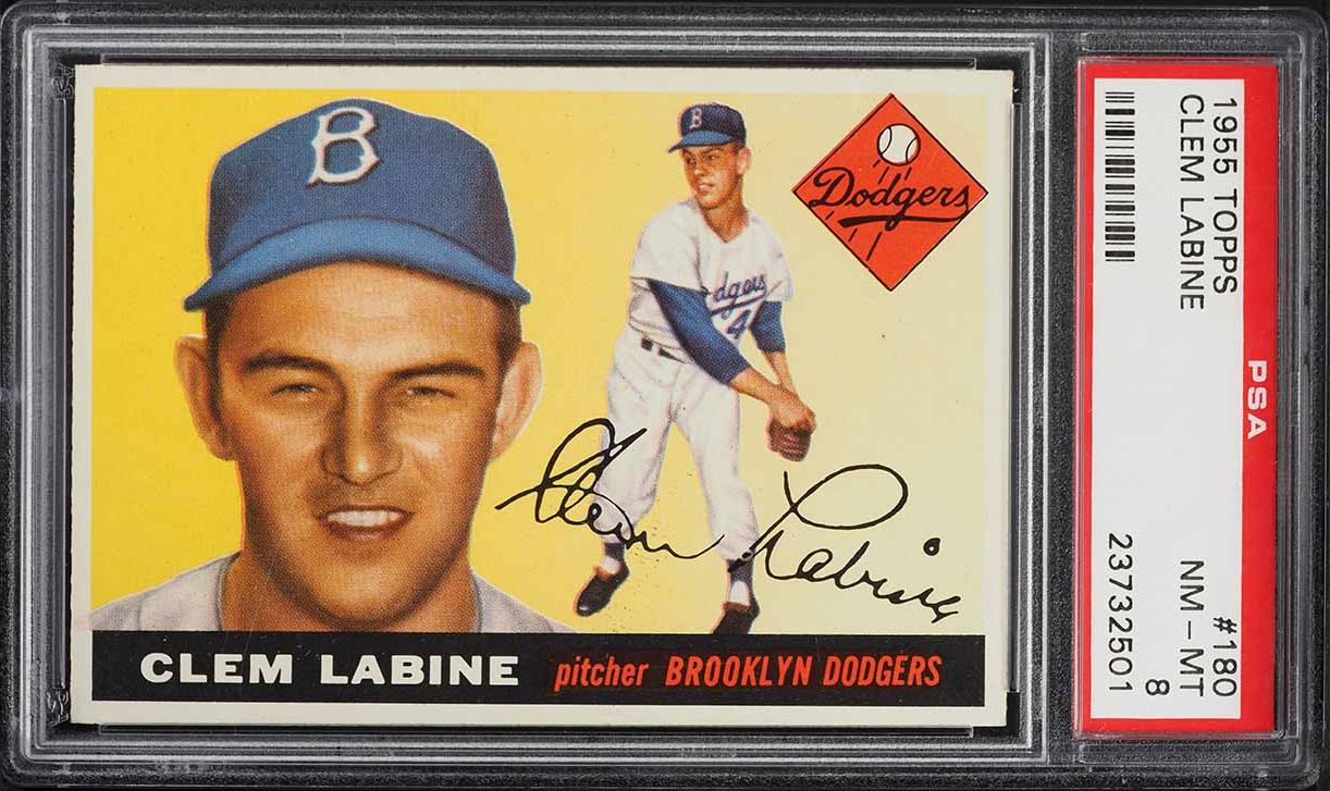 1955 Topps Clem Labine #180 PSA 8 NM-MT