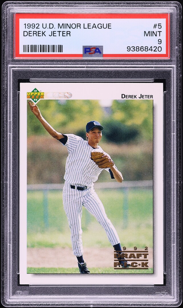 1992 Upper Deck Minor League Derek Jeter ROOKIE #55 PSA 9 MINT