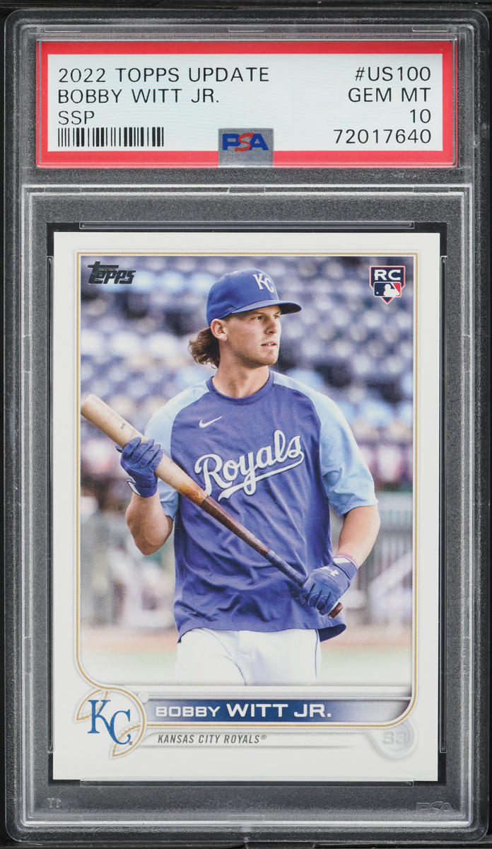 2022 Topps Update Bobby Witt Jr. SSP ROOKIE #US100 PSA 10 GEM MINT