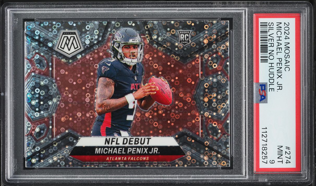 2024 Panini Mosaic Silver No Huddle Michael Penix Jr. ROOKIE #274 PSA 9 MINT