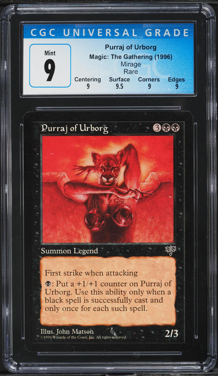 1996 Magic The Gathering MTG Mirage Purraj Of Urborg CGC 9 MINT