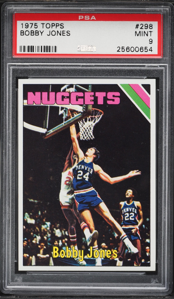 1975 Topps Basketball Bobby Jones ROOKIE #298 PSA 9 MINT