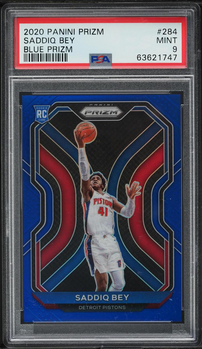 2020 Panini Prizm Blue Saddiq Bey ROOKIE /199 #284 PSA 9 MINT