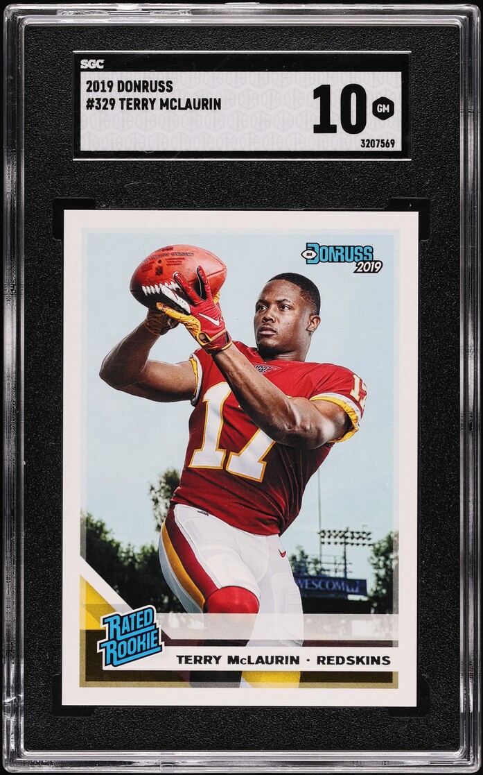 2019 Donruss Terry McLaurin ROOKIE #329 SGC 10 GEM MINT