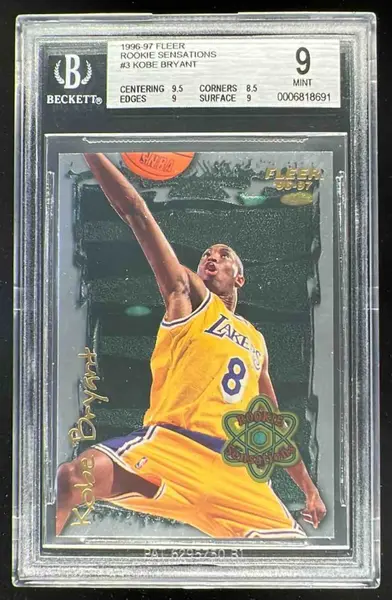 1996-97 Fleer Rookie Sensations #3 Kobe Bryant RC BGS 9