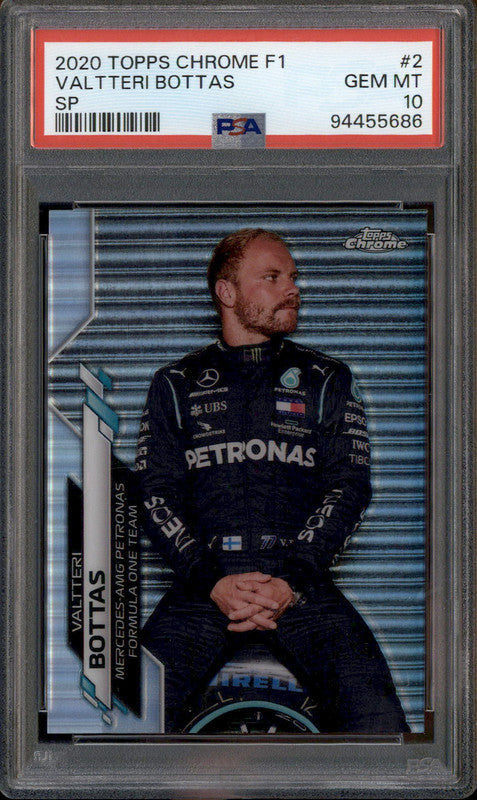 2020 Topps Chrome Formula 1 SP #2 Valtteri Bottas PSA 10