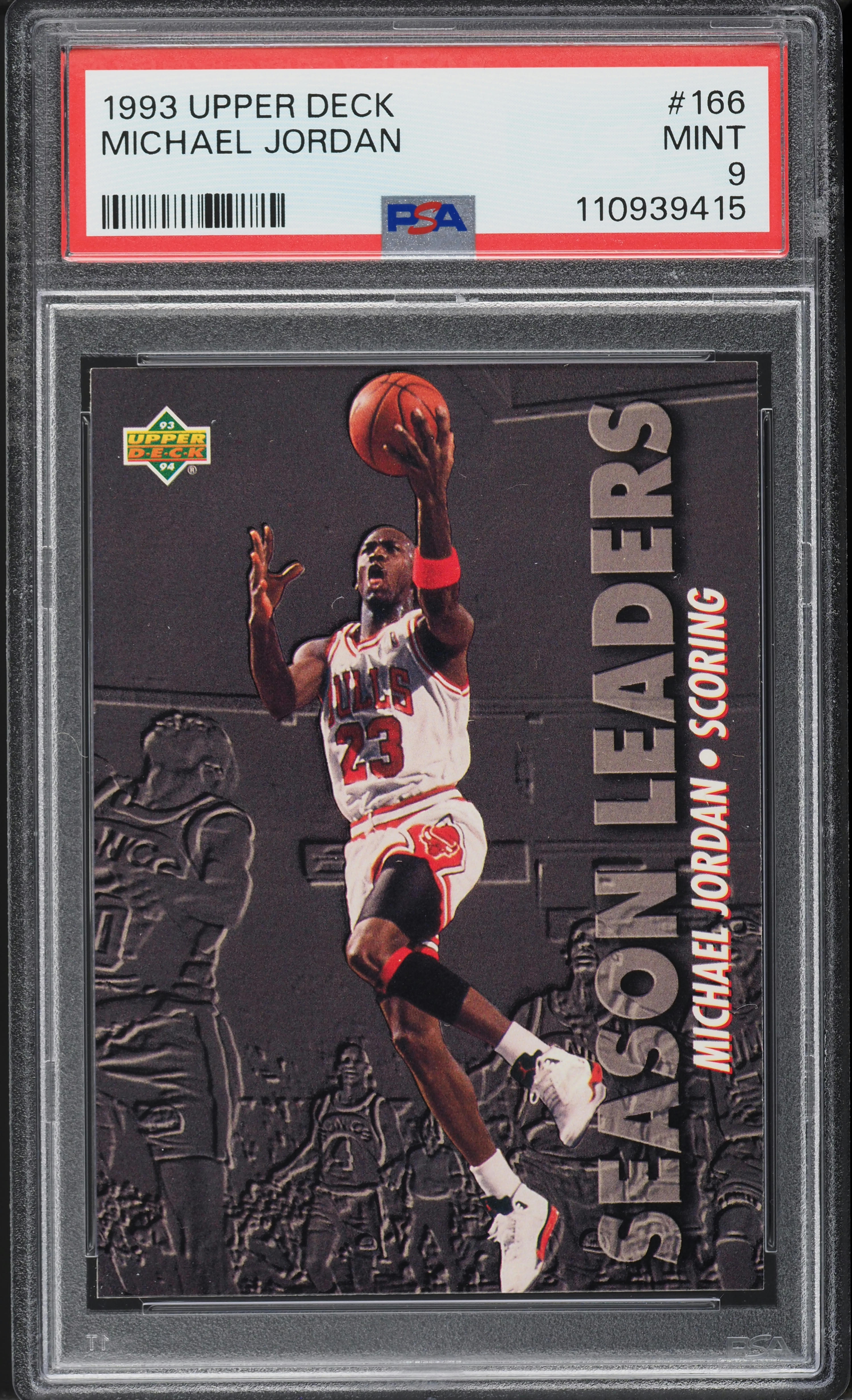 Michael Jordan 1993 Upper Deck #166 Season Leaders (Scoring