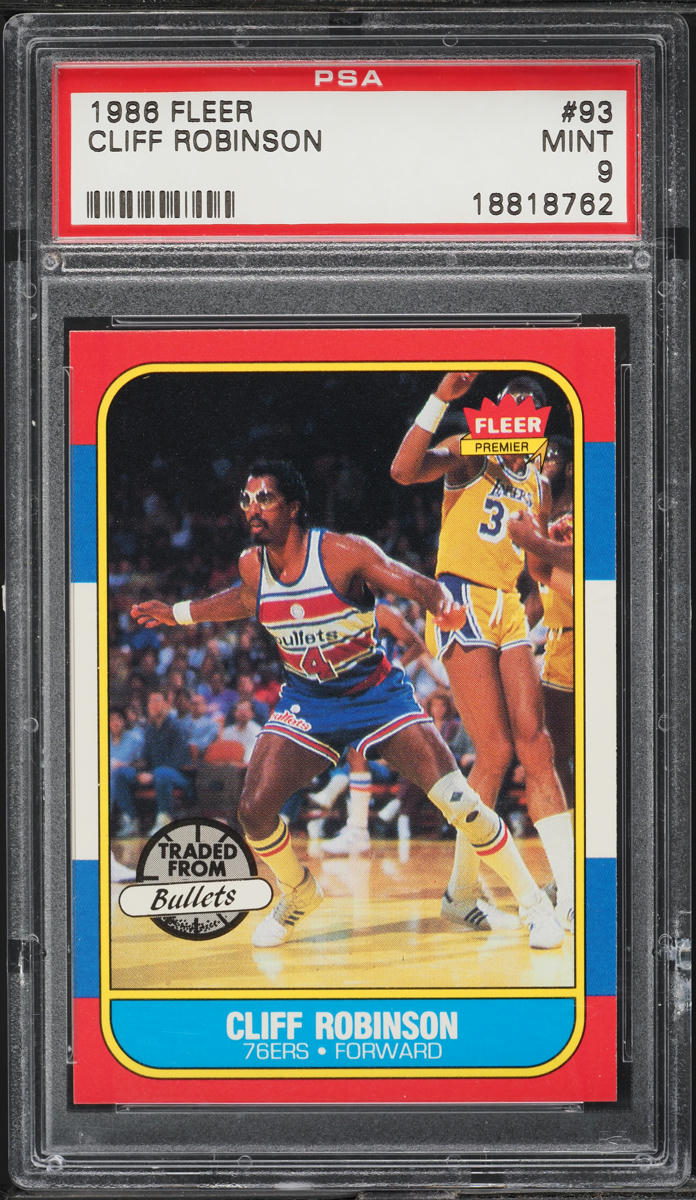 1986 Fleer Basketball Cliff Robinson #93 PSA 9 MINT