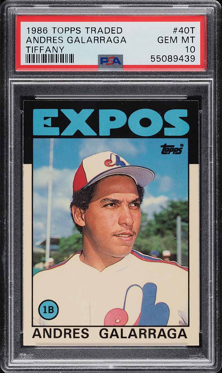 1986 Topps Traded Tiffany Andres Galarraga ROOKIE #40T PSA 10 GEM MINT