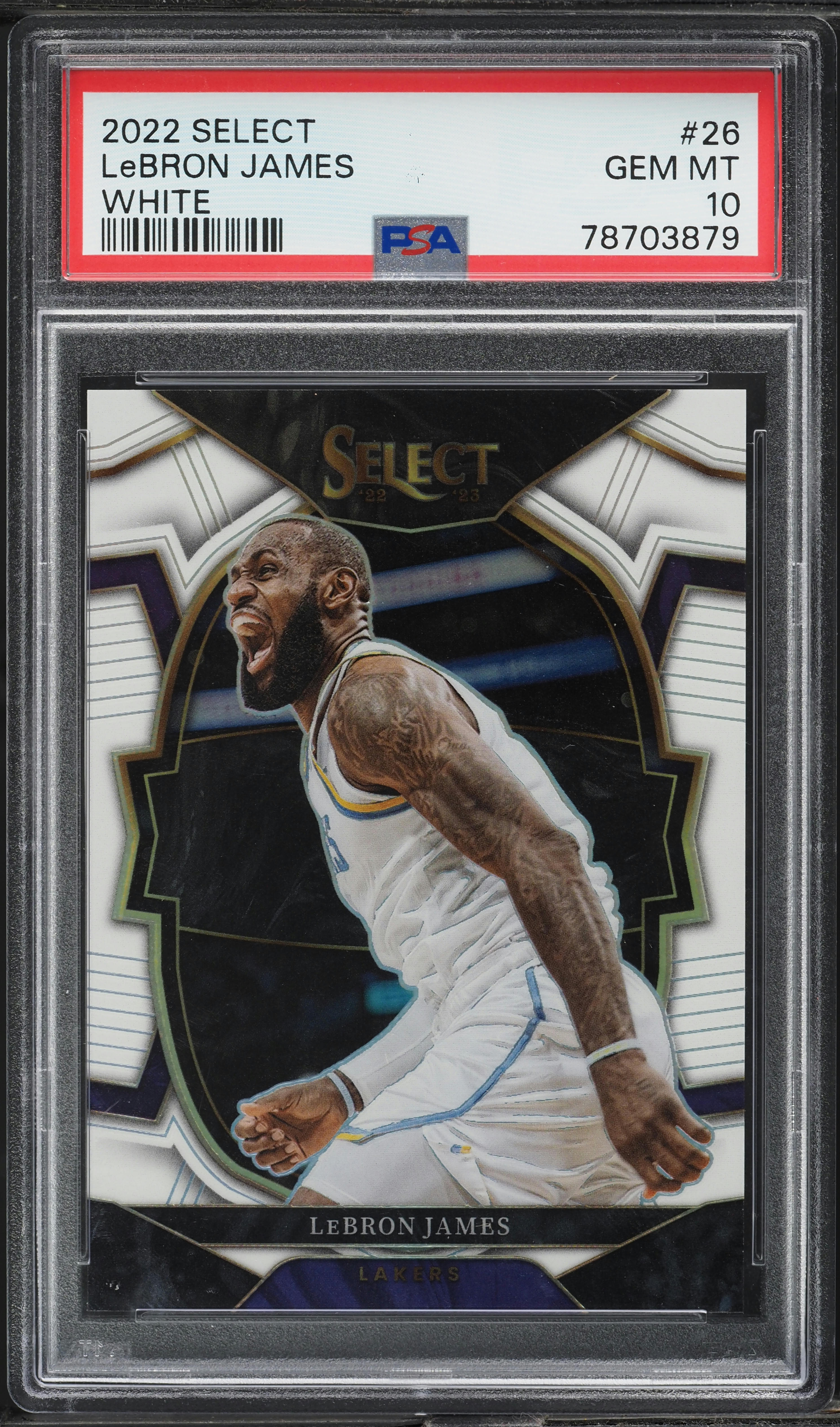 2022 Panini Select Concourse White LeBron James /149 #26 PSA 10 GEM MINT
