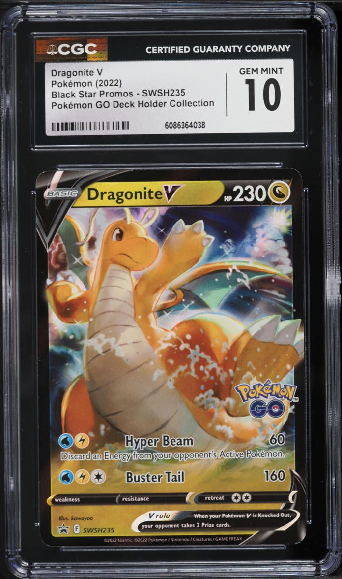 2022 Pokemon Sword & Shield Promo GO Deck Holder Dragonite V #SWSH235 CGC 10 GEM MINT