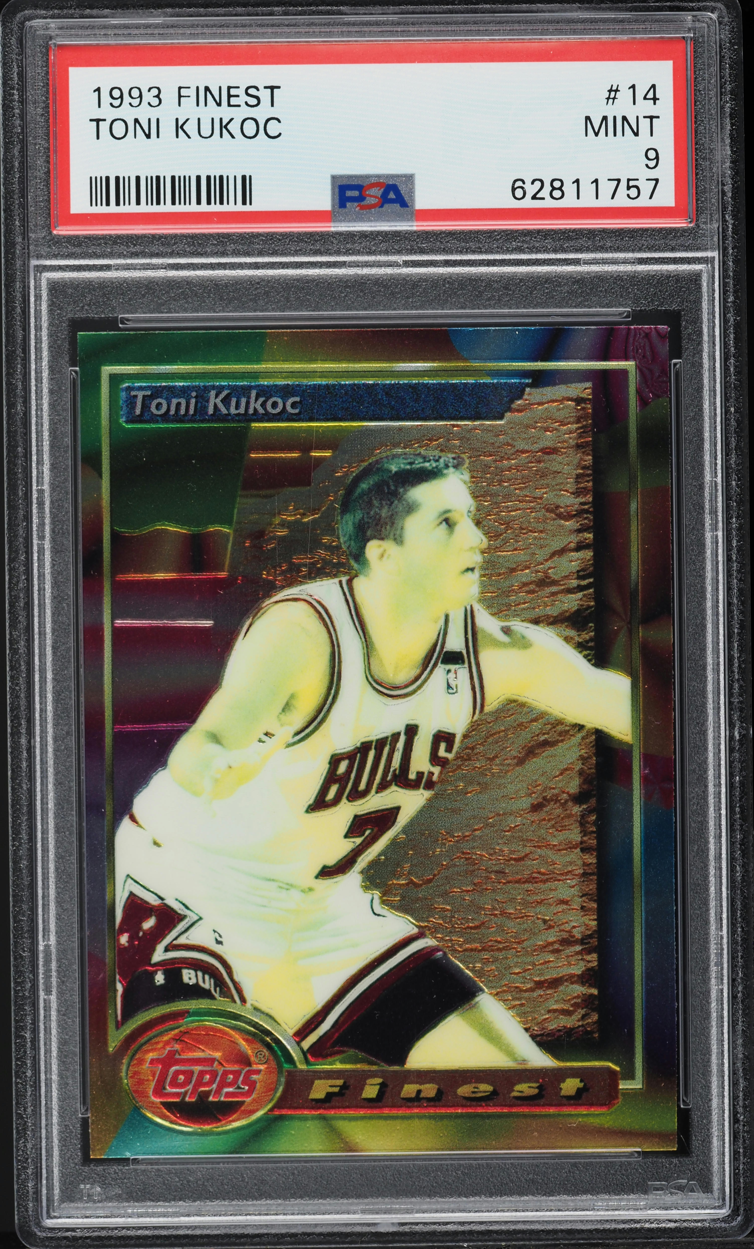 1993 Finest Basketball Toni Kukoc ROOKIE #14 PSA 9 MINT