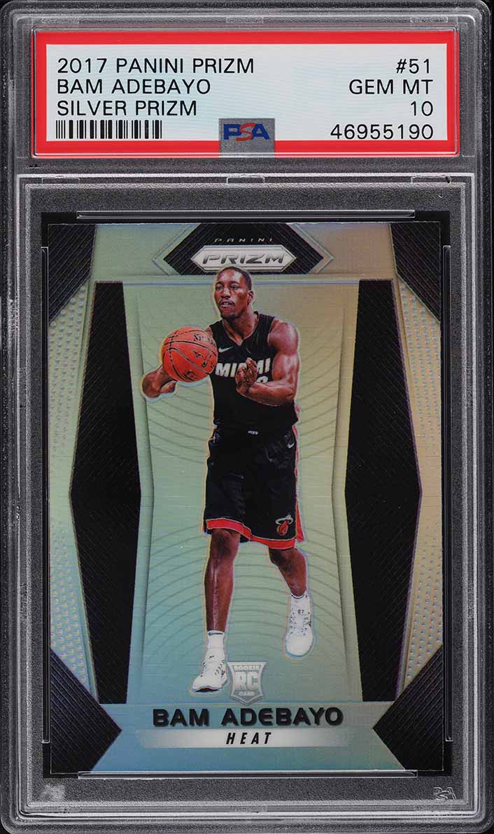 2017 Panini Prizm Silver Prizms Bam Adebayo ROOKIE #51 PSA 10 GEM MINT