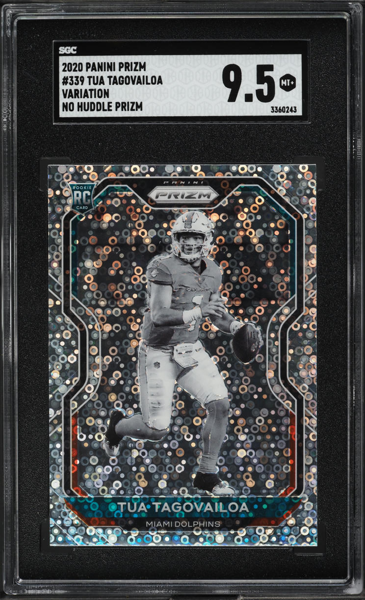 2020 Panini Prizm Variation No Huddle Tua Tagovailoa ROOKIE #339 SGC 9.5 MINT+