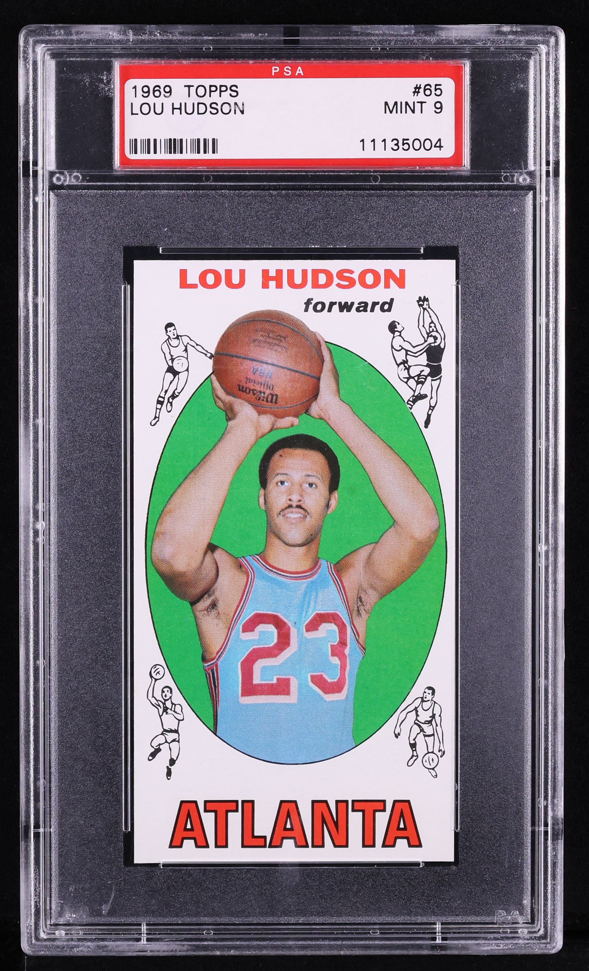 1969 Topps Basketball Lou Hudson ROOKIE #65 PSA 9 MINT
