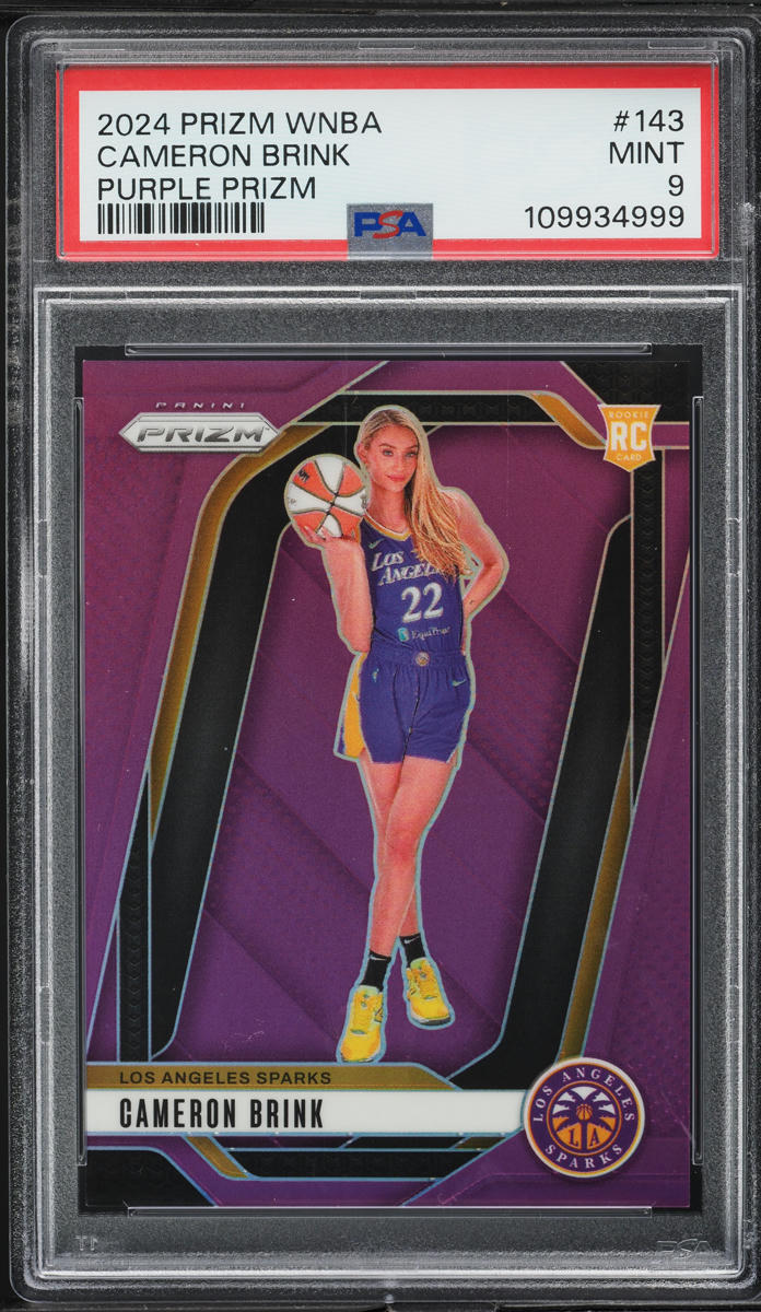 2024 Panini Prizm WNBA Purple Cameron Brink ROOKIE /149 #143 PSA 9 MINT