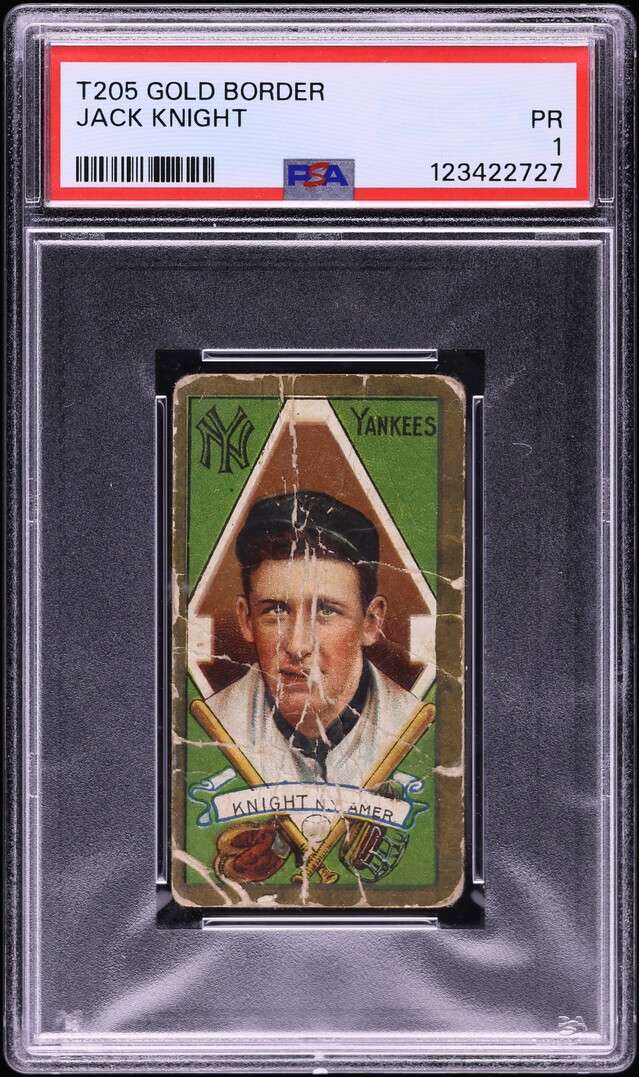 1911 T205 Gold Border Jack Knight PSA 1 PR