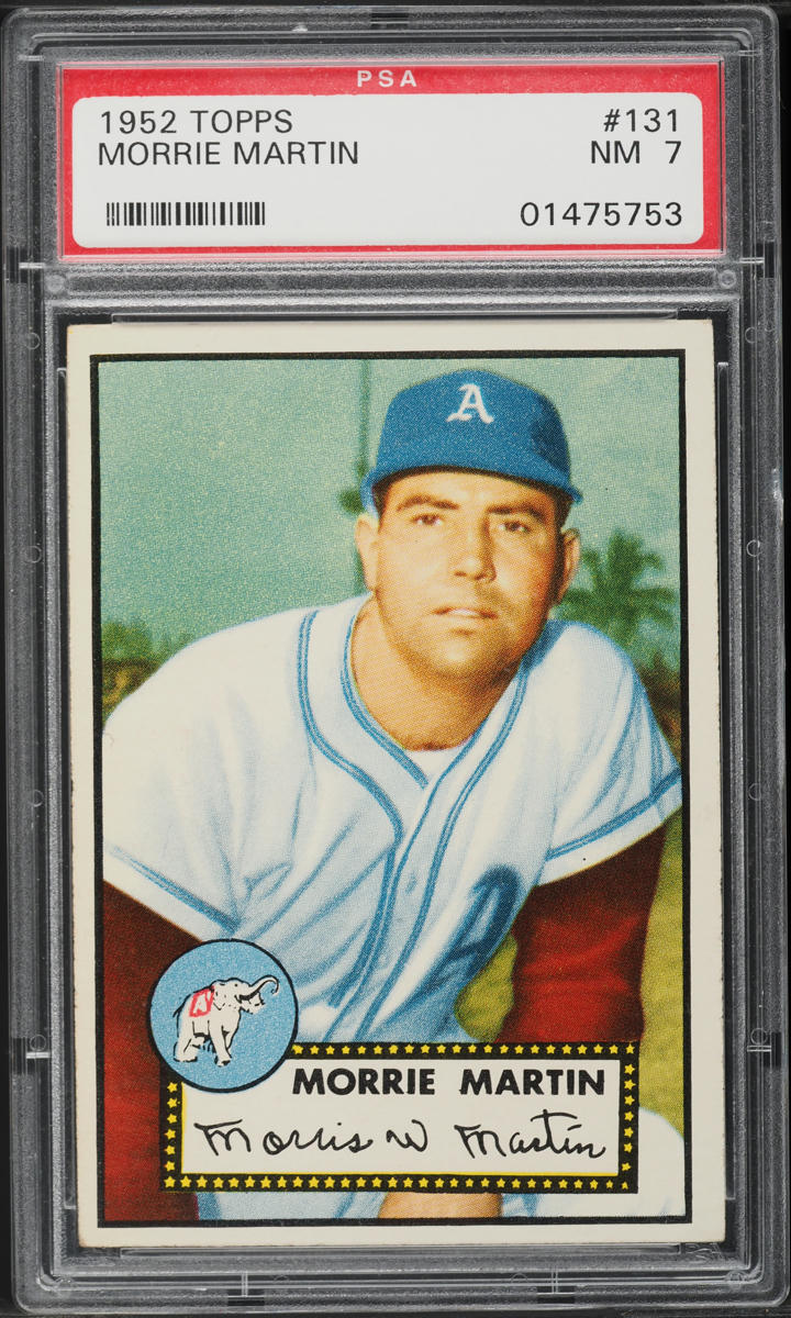 1952 Topps Morrie Martin #131 PSA 7 NRMT