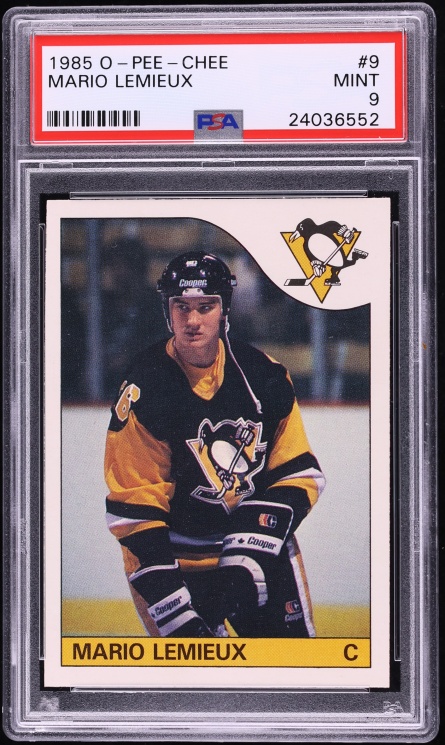 1985 O-Pee-Chee Hockey Mario Lemieux #9 PSA 9 MINT