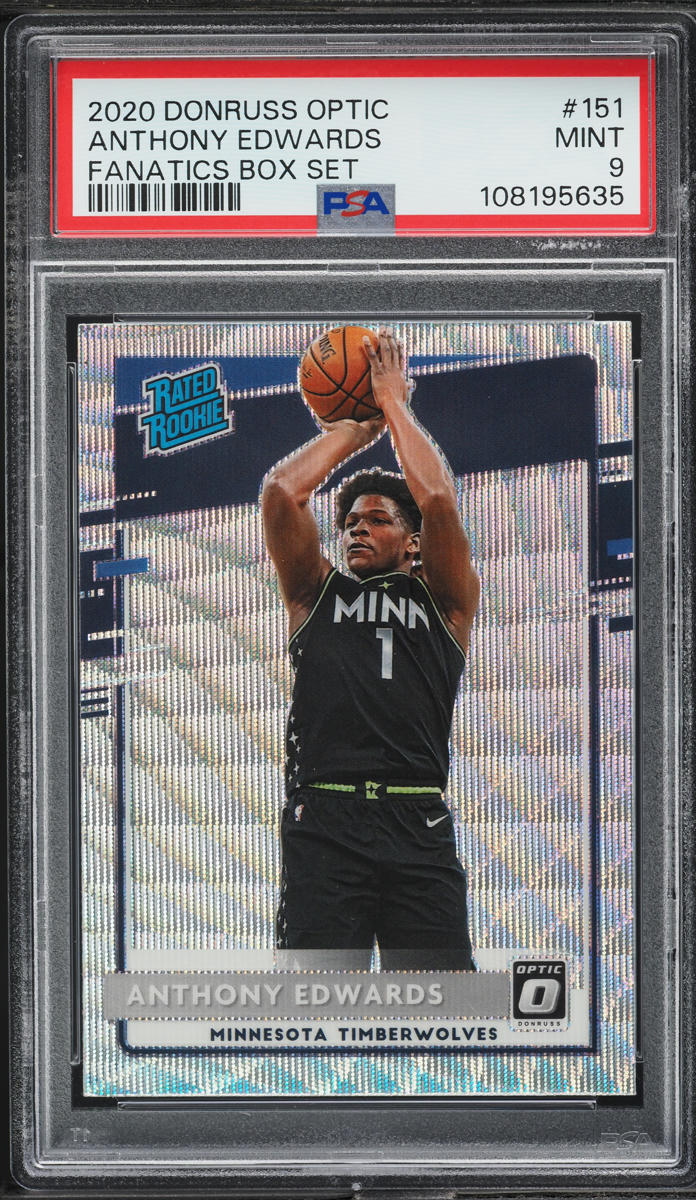 2020 Donruss Optic Fanatics Anthony Edwards ROOKIE #151 PSA 9 MINT