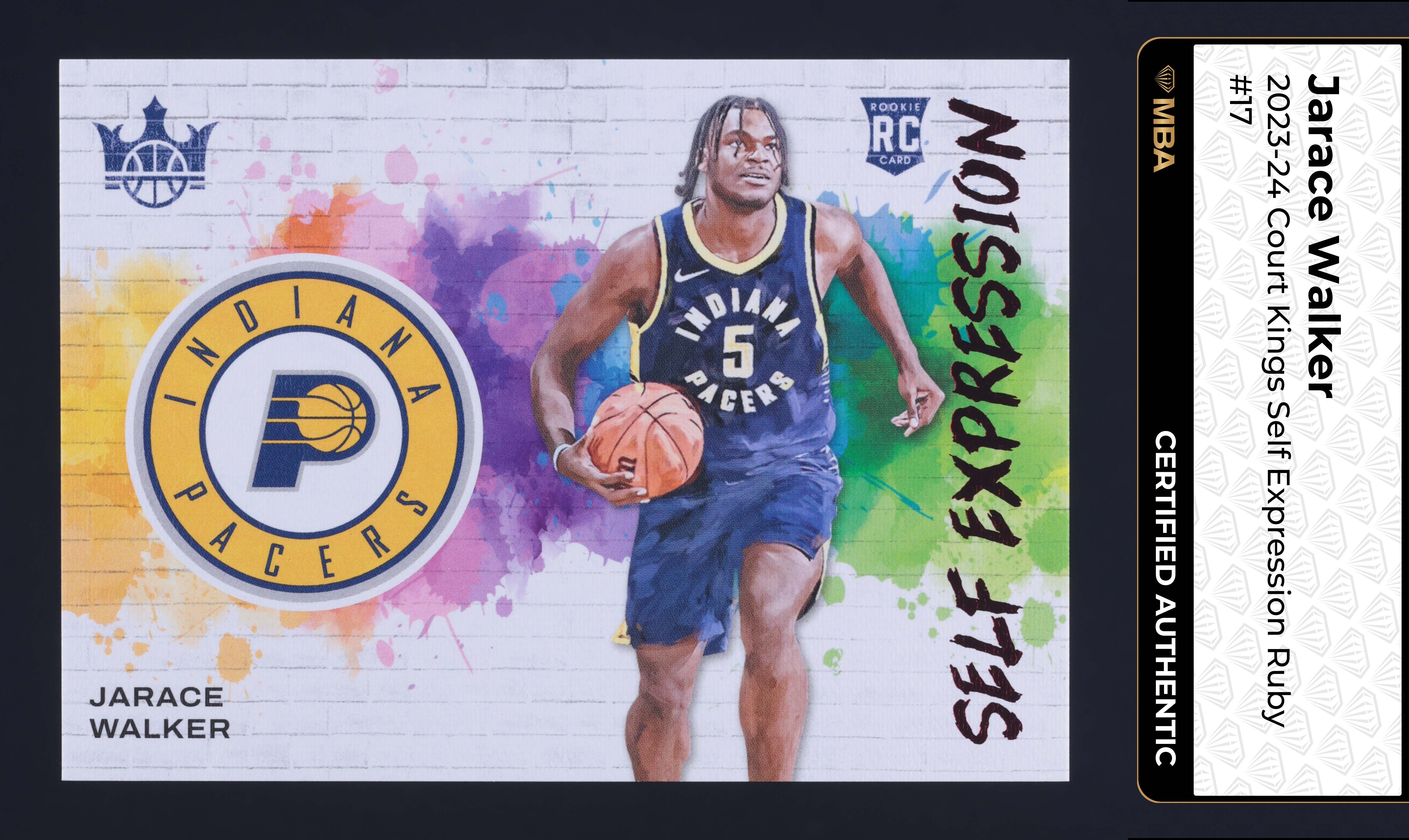 2023 Panini Court Kings Self Expression Ruby Jarace Walker RC /149 #17 MBA AUTH